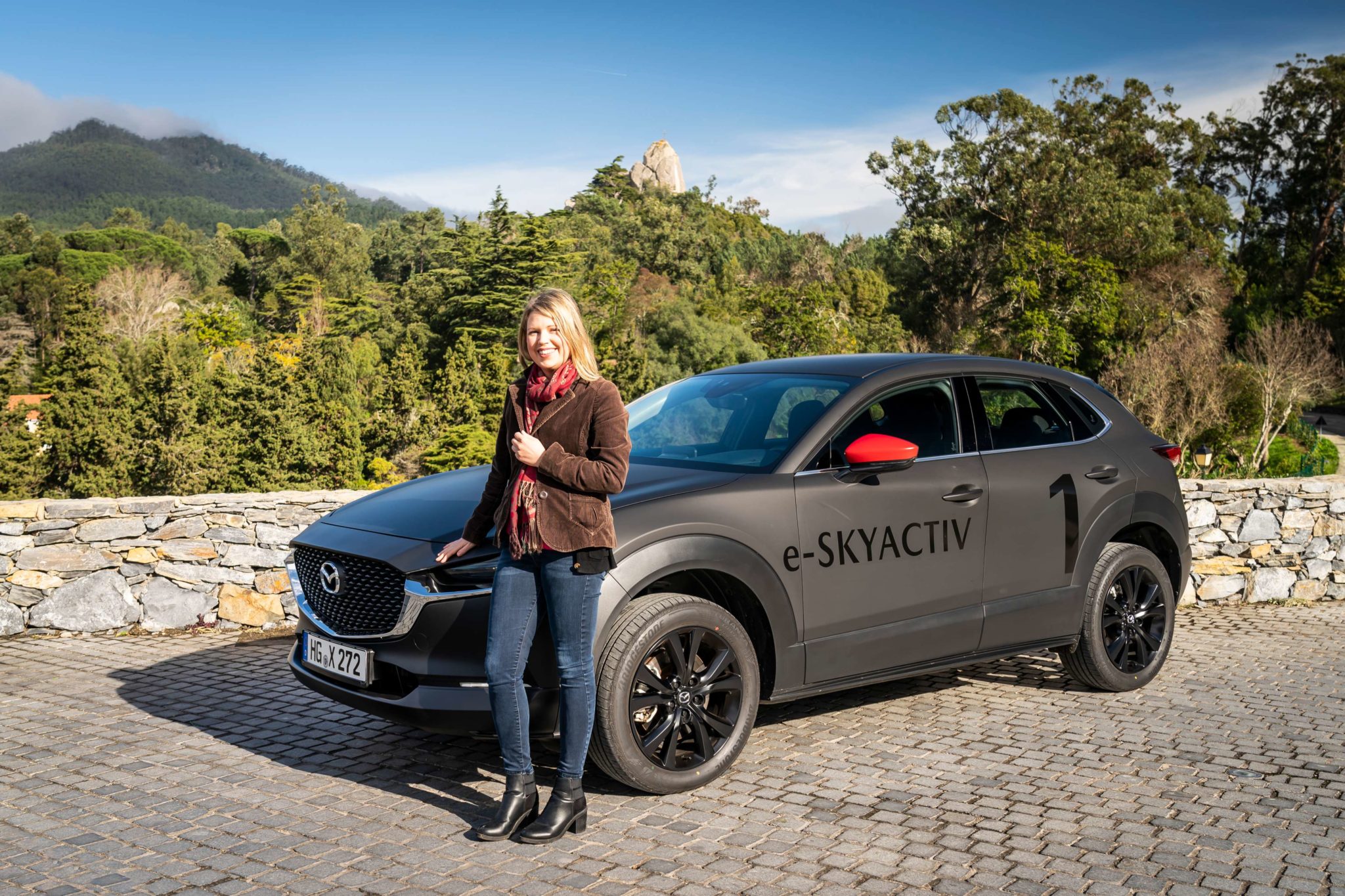 Caroline and the Mazda CX-30 EV Prototype
